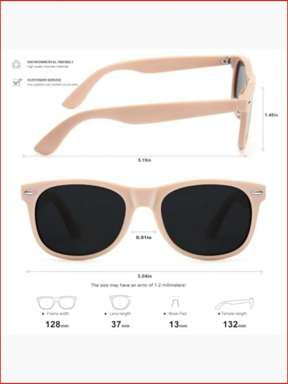Kids Polarized Sunglasses UV Protection Retro Shades 3-Pack